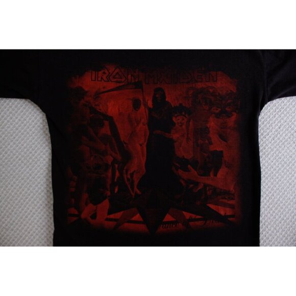 Iron Maiden Dance of Death black Tshirt, early 00's double sided metal band - Picture 10 of 12